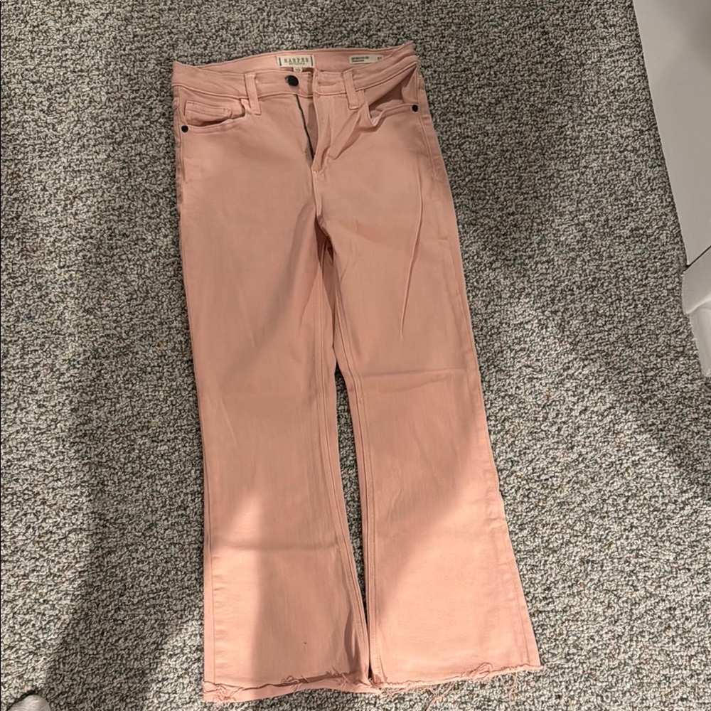 Harper Pink Flare Wide Leg Jeans